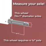 4.80 x 8 in Log Splitter Wheel w/ 1" bearing 16" DOT Tire